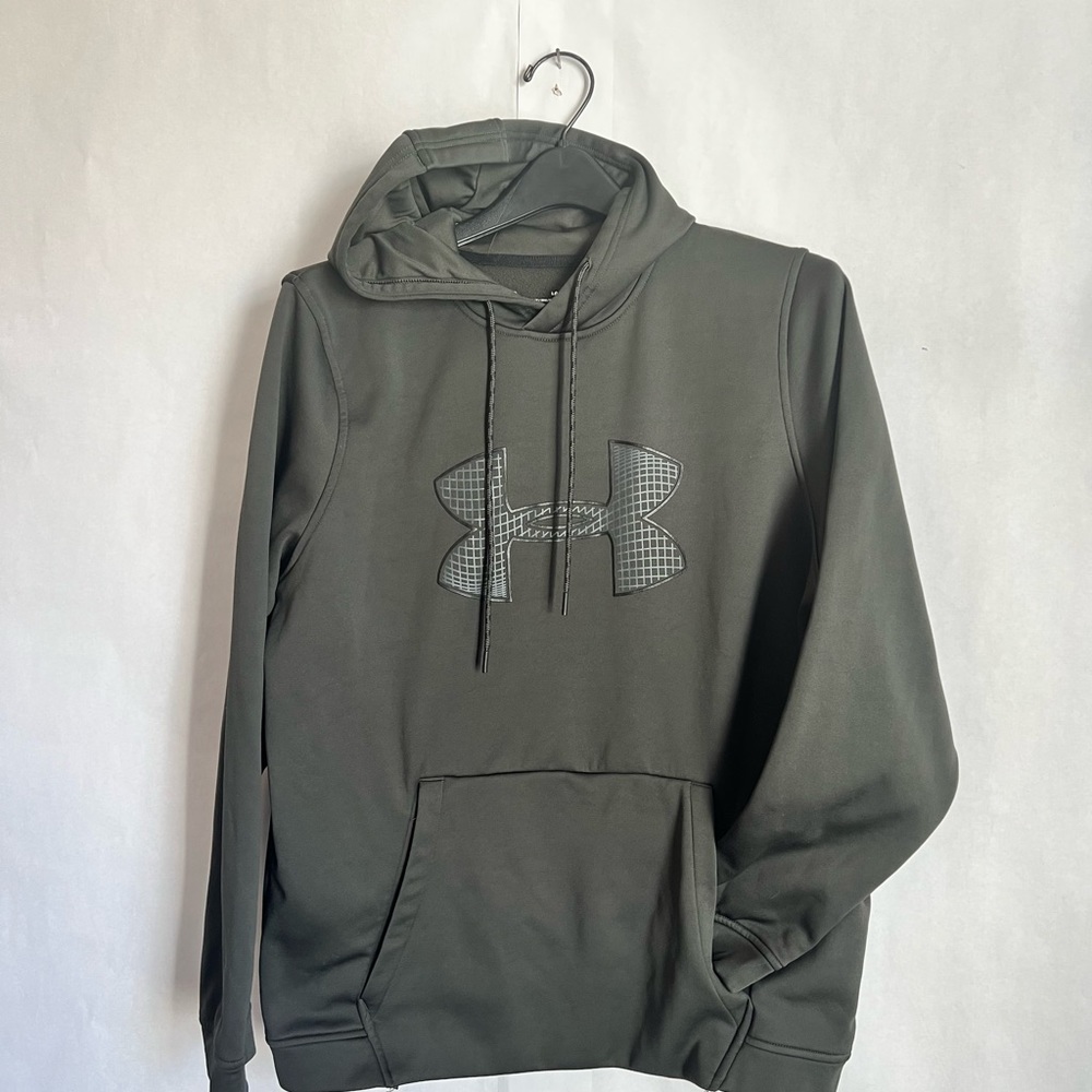 Under armour mens hoodie dark olive green Large